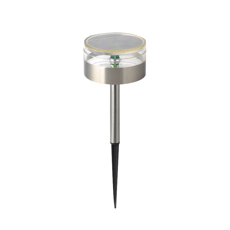Lámpara solar corta de acero inoxidable para bordes de jardines Lámpara solar corta de acero inoxidable para bordes de jardines