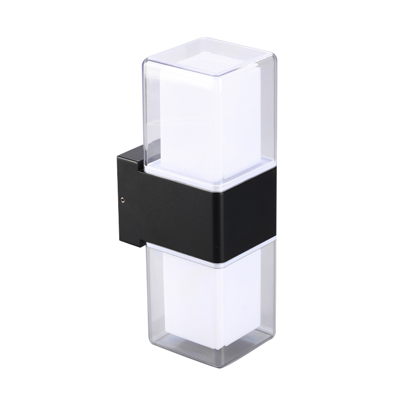 Luz de pared LED para jardín de doble cubo hacia arriba y hacia abajo