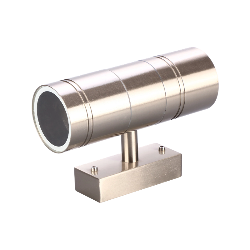 Foco exterior horizontal doble GU10 de acero inoxidable