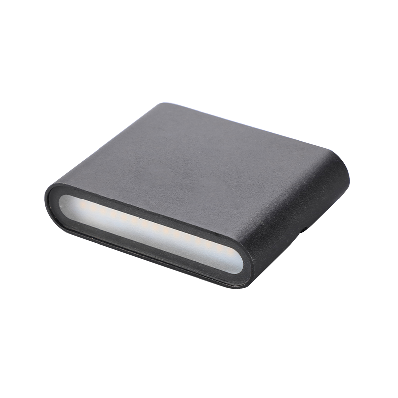 Lámpara de pared LED redondeada y delgada para jardín con banda de luz lineal