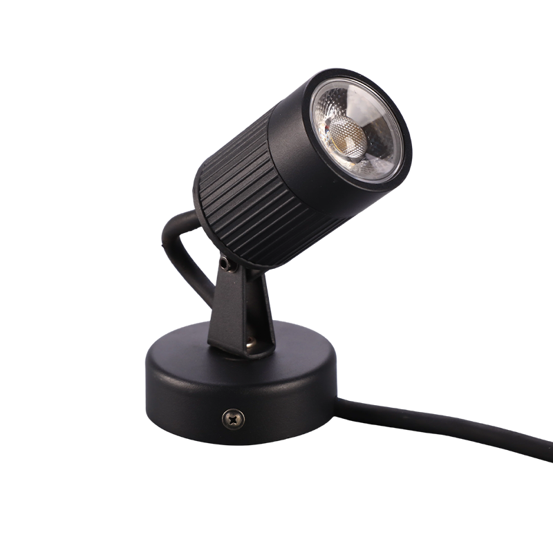 Lámpara LED de jardín con cabezal ajustable y base redonda