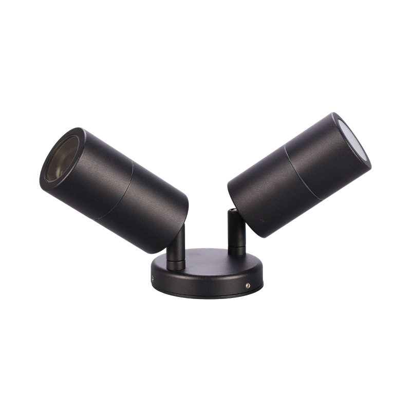 Foco para exteriores GU10 con cabezal ajustable doble