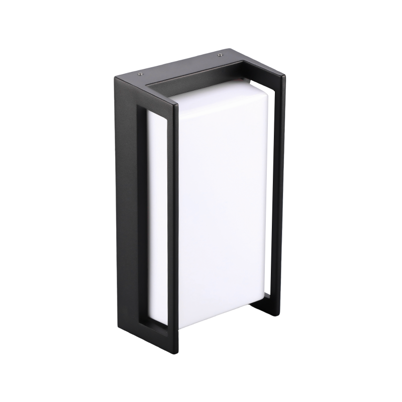 Faro de pared para jardín LED rectangular con marco vertical